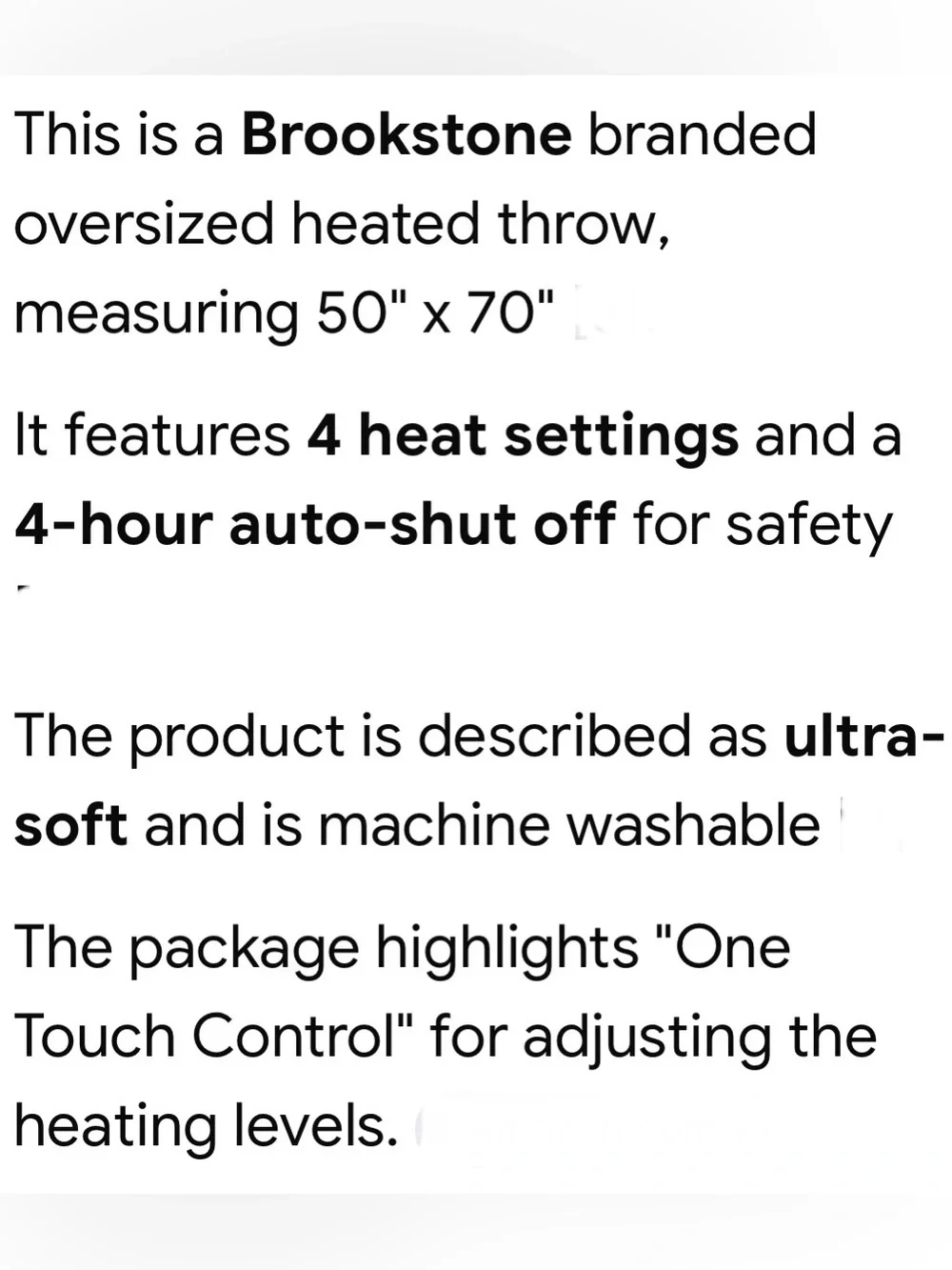 Brookstone Oversized Heated Throw - Taupe